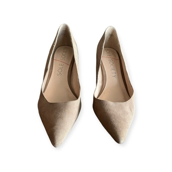 Sole Society Andorra Heels taupe shoes Sz 9 - Picture 1 of 6